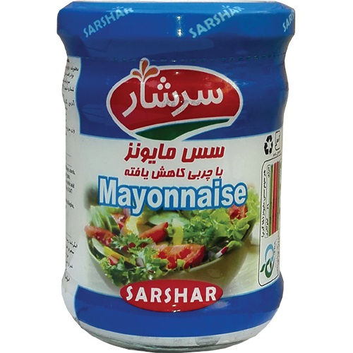 فروش سس مایونز دبه ای و تک نفره برند سرشار