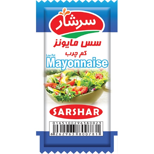 فروش سس مایونز دبه ای و تک نفره برند سرشار