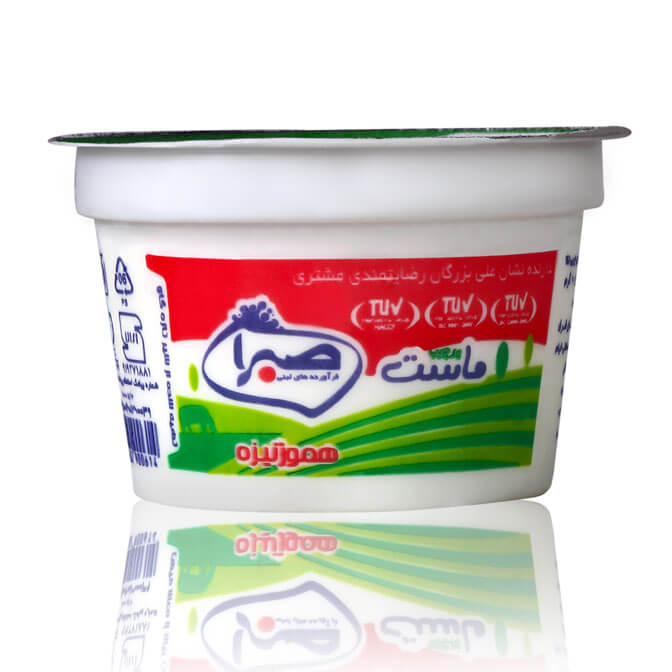 خرید ماست ساده و ماست موسیر تک نفره رستورانی صبرا