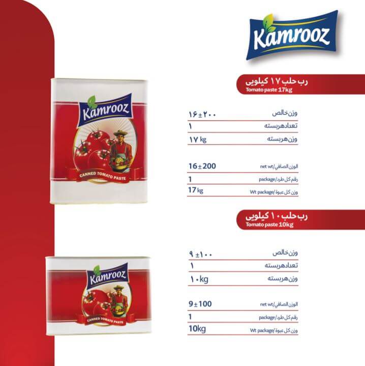 خرید رب گوجه فرنگی کامروز قیمت عمده