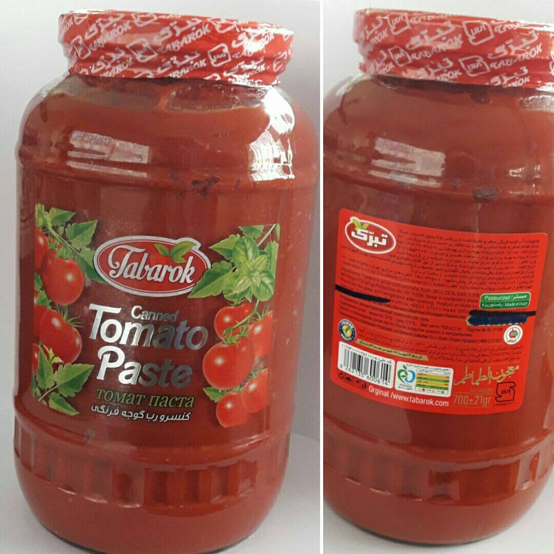 خرید رب گوجه فرنگی تبرک قیمت عمده