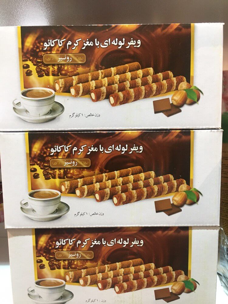 خرید شوکو رول و ویفر لوله ای قیمت عمده