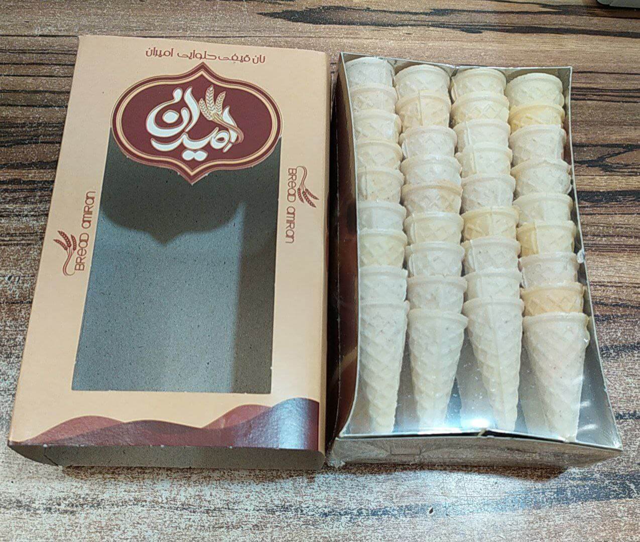 خرید نان بستنی قیفی و بیسکوئیتی قیمت عمده